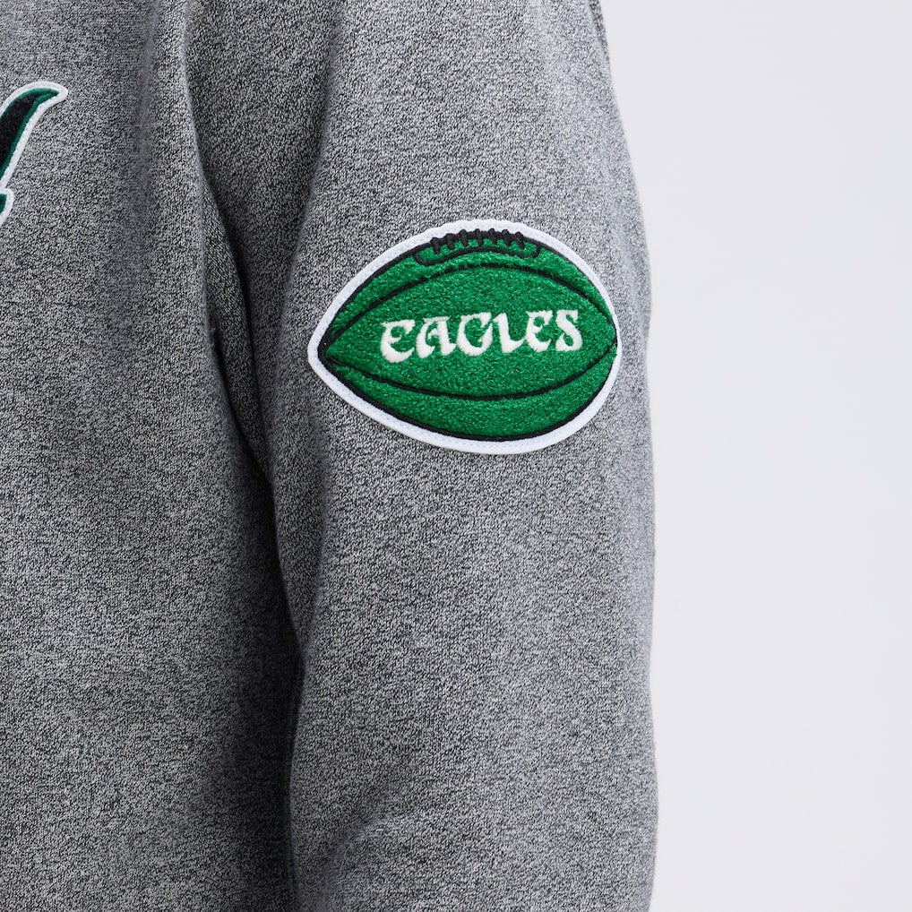 Fanatics Philadelphia Eagles IconicFleece Tipped Hoodie Athletic Heather Gray