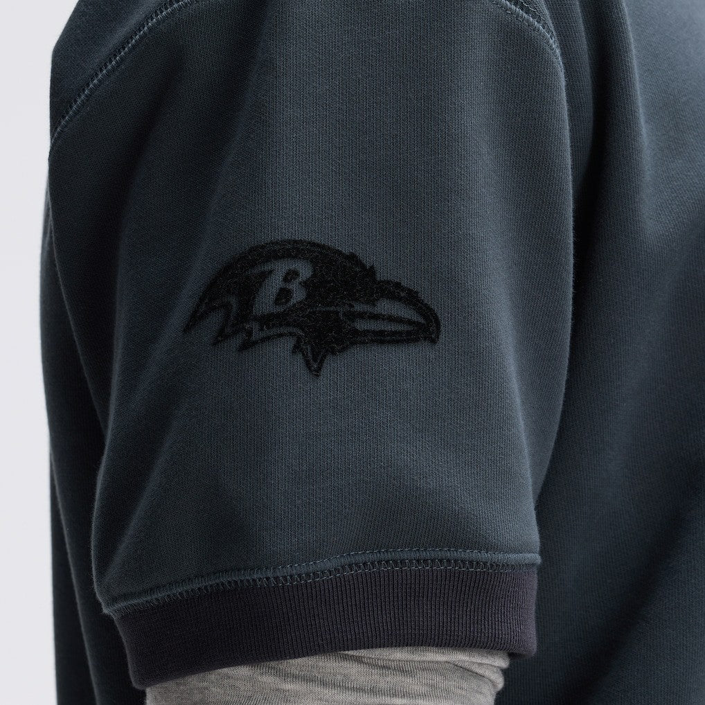 Fanatics Baltimore Ravens IconicFleece Short Sleeve Sweatshirt Charcoal