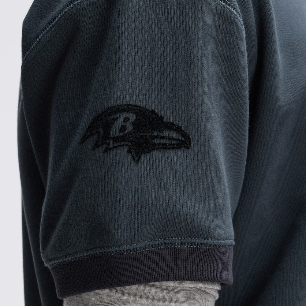 Fanatics Baltimore Ravens IconicFleece Short Sleeve Sweatshirt Charcoal