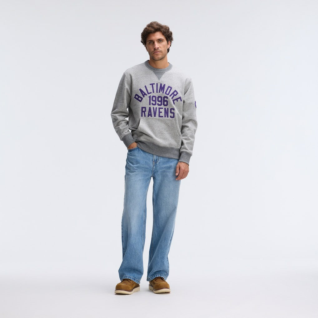 Fanatics Baltimore Ravens IconicFleece Pocket Sweatshirt Heather Gray