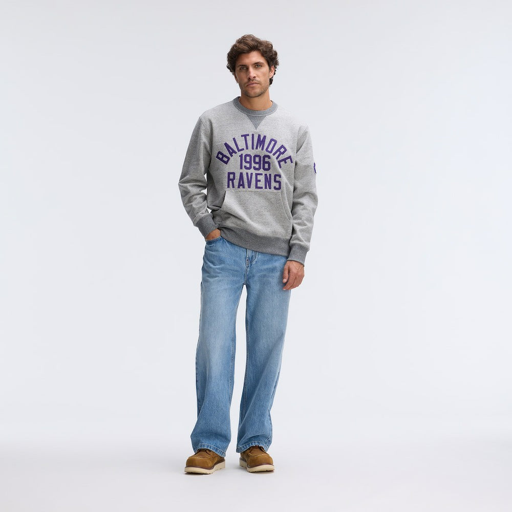 Fanatics Baltimore Ravens IconicFleece Pocket Sweatshirt Heather Gray