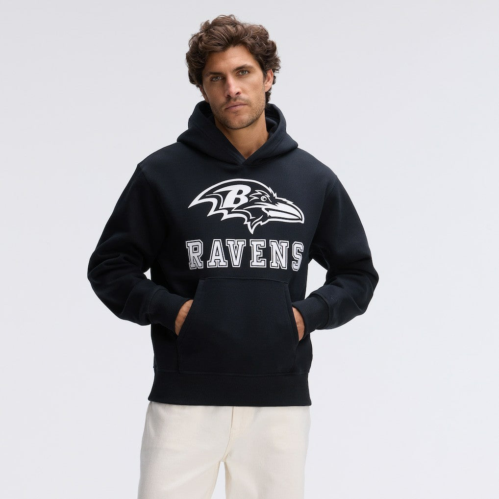 Fanatics Baltimore Ravens IconicFleece Flocked Hoodie Black