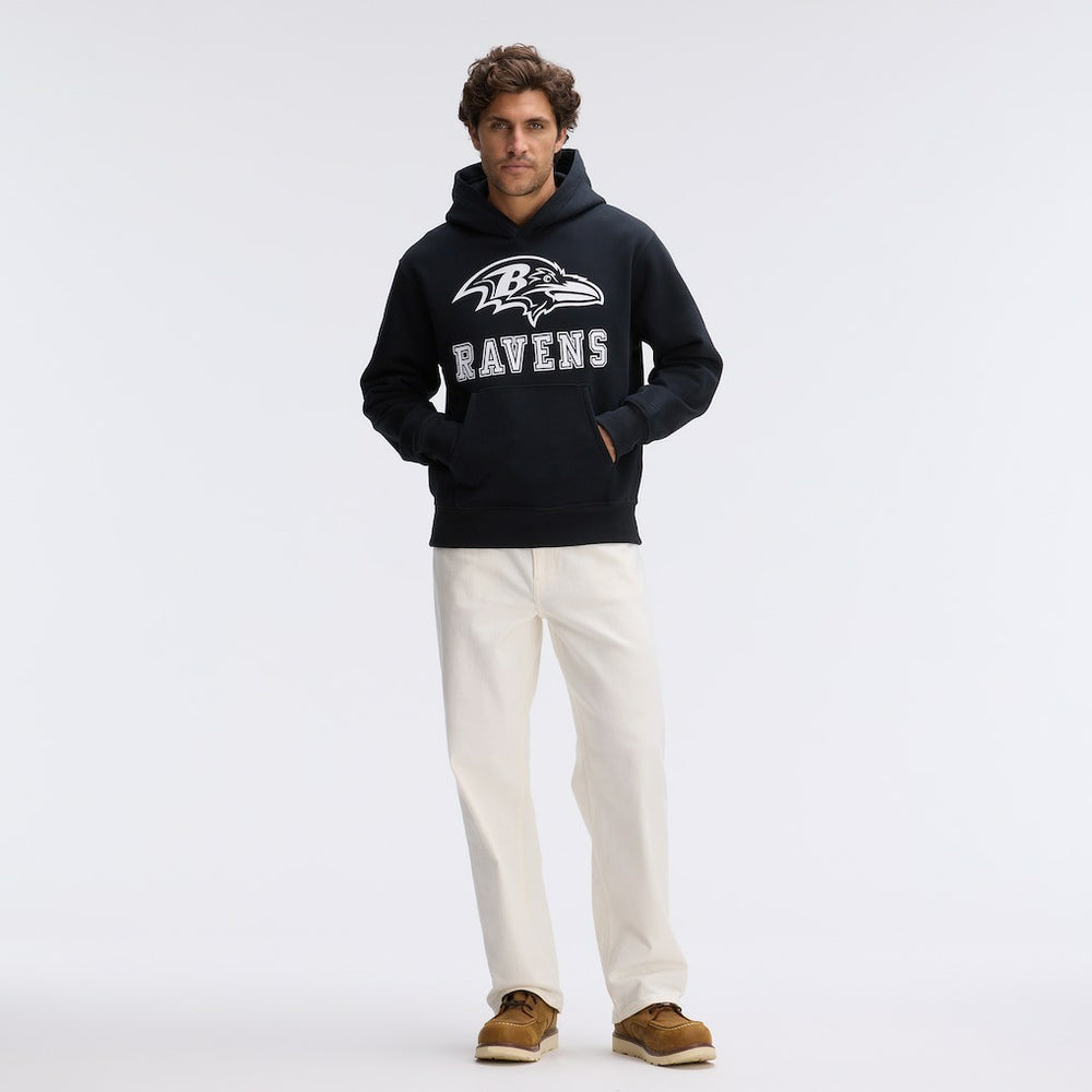 Fanatics Baltimore Ravens IconicFleece Flocked Hoodie Black