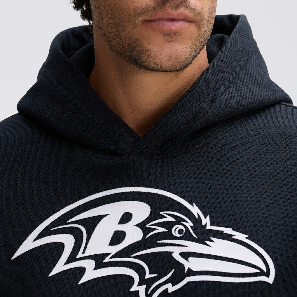 Fanatics Baltimore Ravens IconicFleece Flocked Hoodie Black
