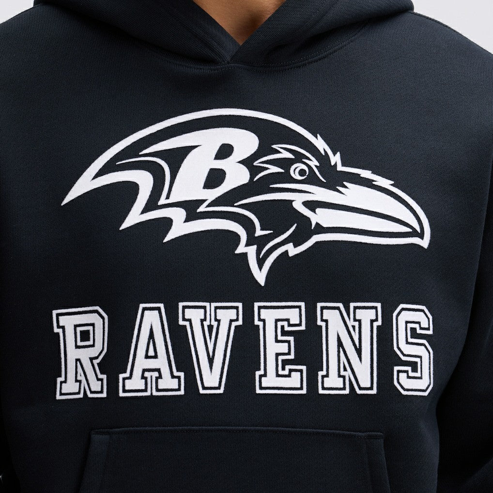 Fanatics Baltimore Ravens IconicFleece Flocked Hoodie Black