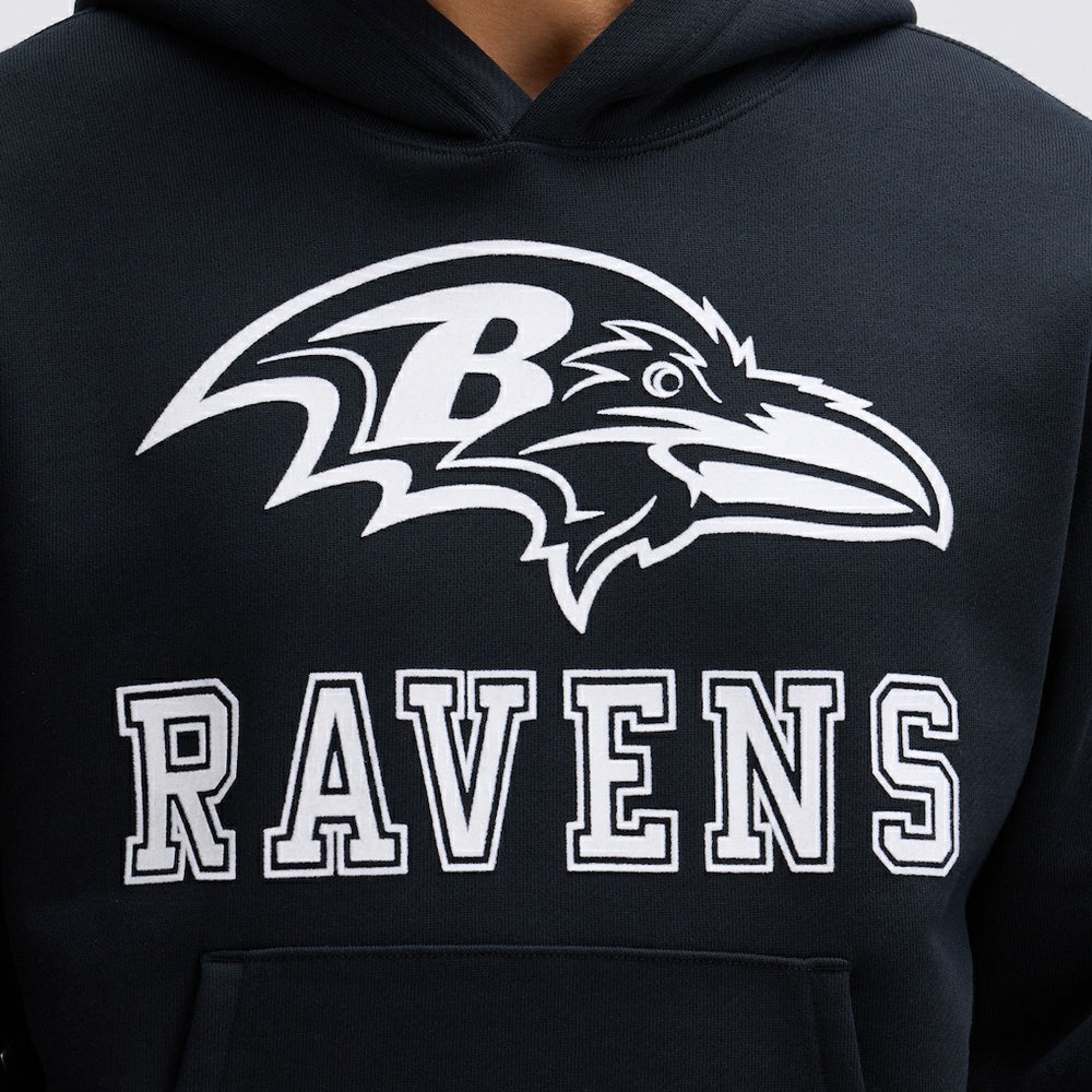 Fanatics Baltimore Ravens IconicFleece Flocked Hoodie Black