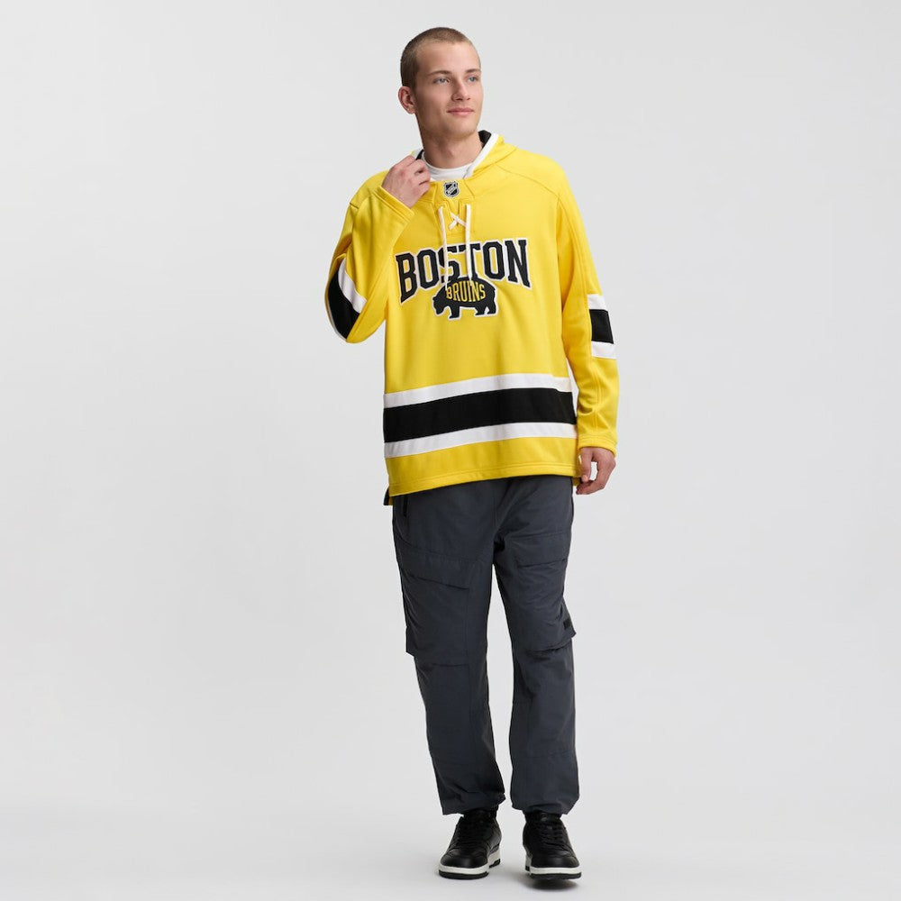 Boston Bruins Fanatics 2026 NHL Stadium Series Lace Up Hoodie - Gold - NHL 2001695423