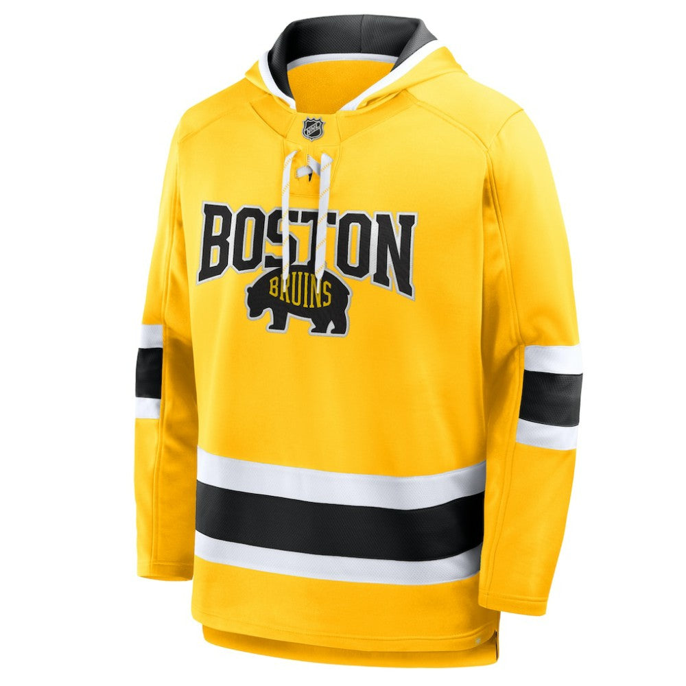Boston Bruins Fanatics 2026 NHL Stadium Series Lace Up Hoodie - Gold - NHL 2001695423