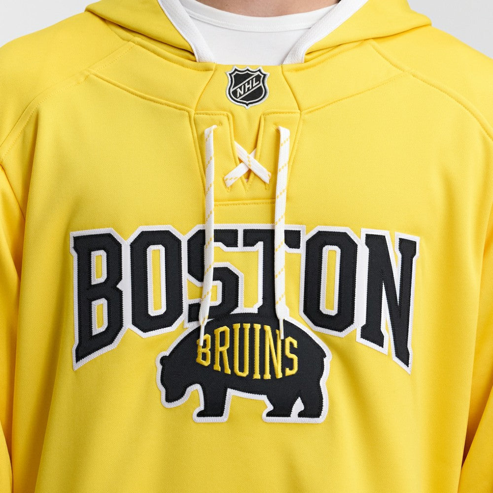 Boston Bruins Fanatics 2026 NHL Stadium Series Lace Up Hoodie - Gold - NHL 2001695423