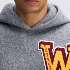 Fanatics Washington Commanders IconicFleece Letterman Hoodie Athletic Heather Gray