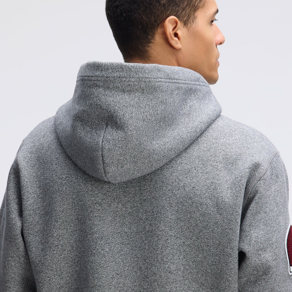 Fanatics Washington Commanders IconicFleece Letterman Hoodie Athletic Heather Gray