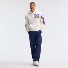 Fanatics Minnesota Vikings IconicFleece Letterman Hoodie Oatmeal