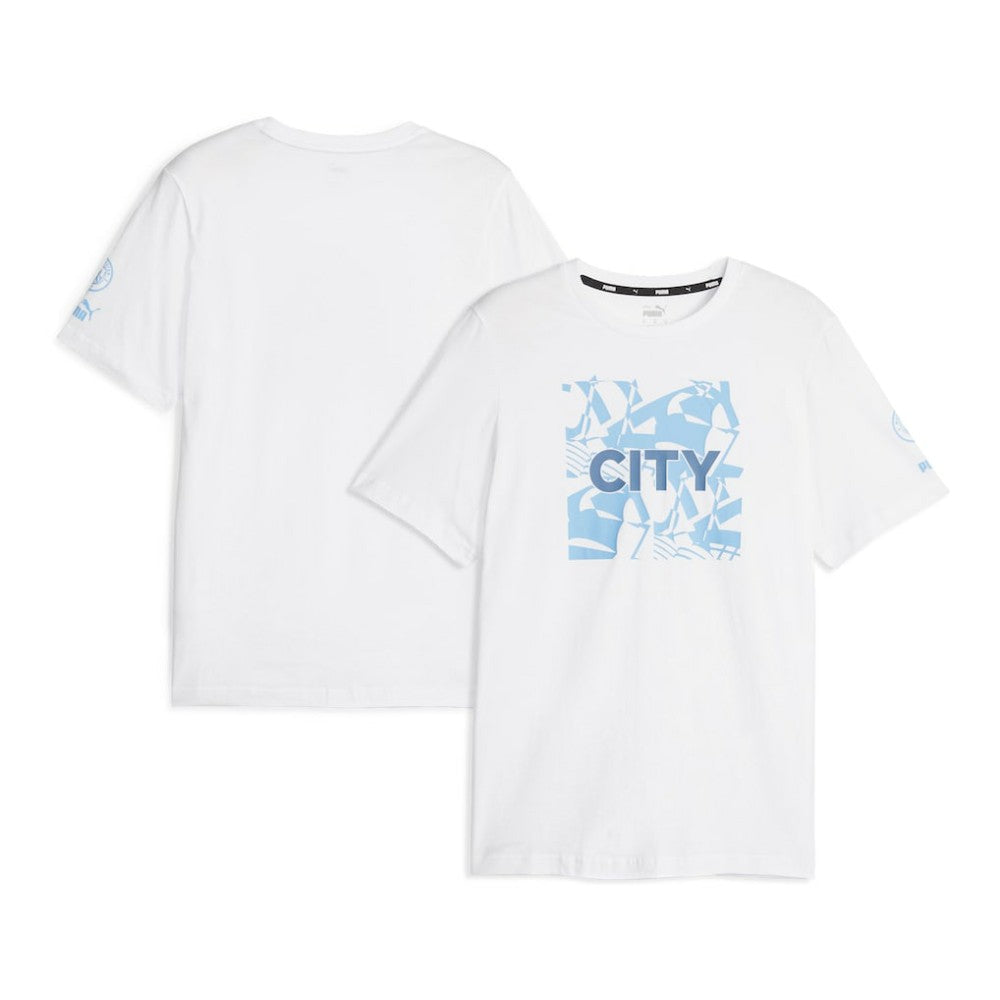 Manchester City FtblCore Graphic T-Shirt White - Puma