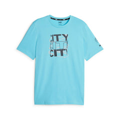 Manchester City FtblCore Graphic T-Shirt Sky Blue - Puma cheap