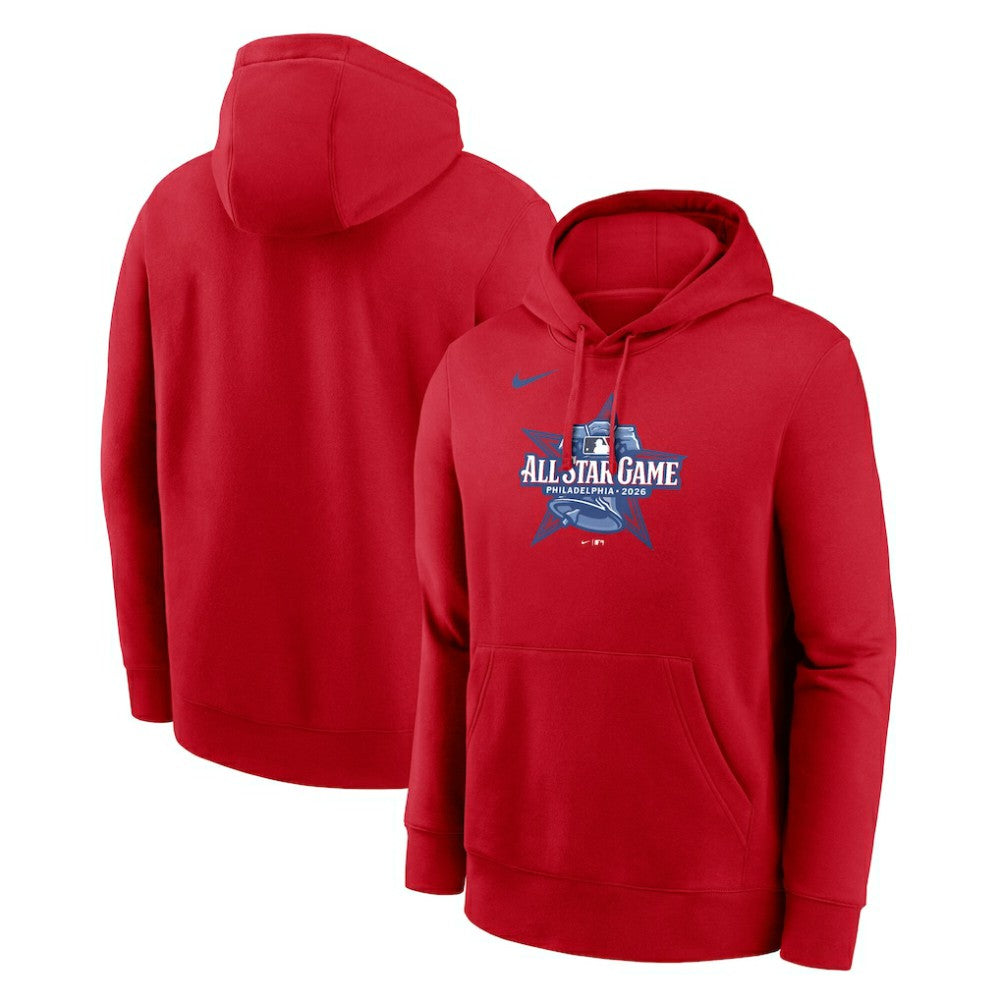 Nike 2026 MLB All-Star Game Logo Club Pullover Hoodie - Red - Nike Discount