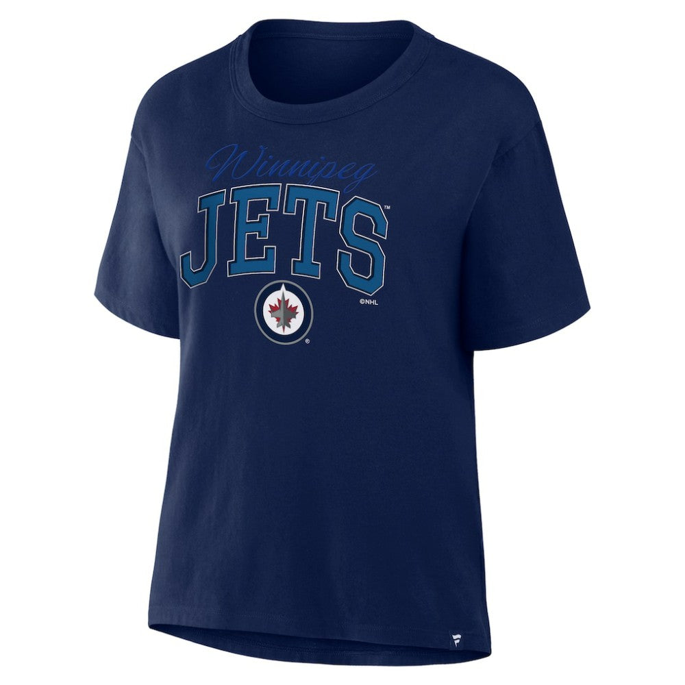 Winnipeg Jets Fanatics Women's Line Change Legacy T-Shirt - Navy - NHL 2001708736