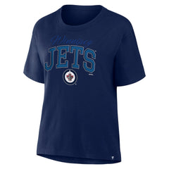 Winnipeg Jets Fanatics Women's Line Change Legacy T-Shirt - Navy - NHL 2001708736