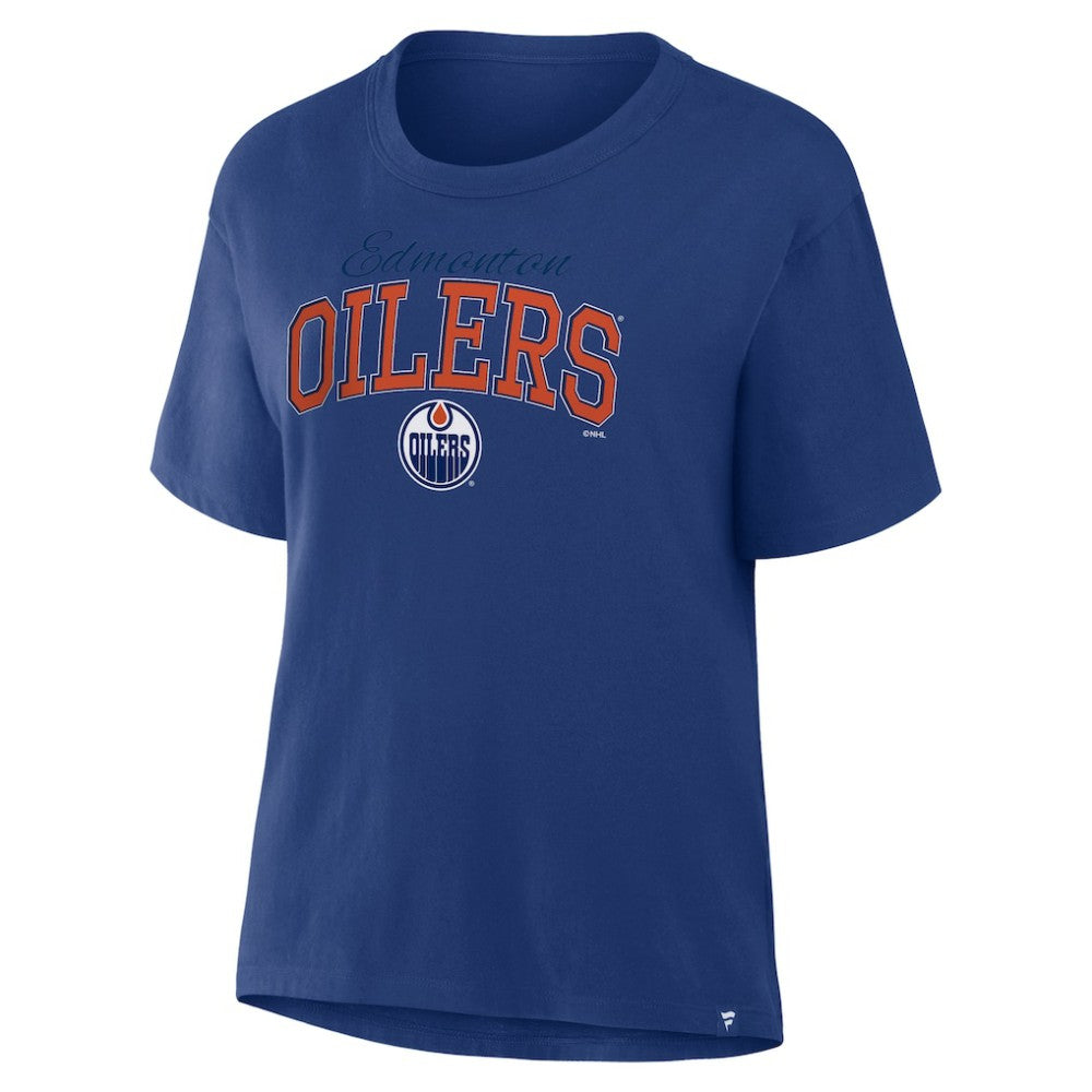 Edmonton Oilers Fanatics Women's Line Change Legacy T-Shirt - Royal - NHL 2001708757