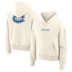 Montreal Canadiens Fanatics Women's Neutral Zone Legacy Hoodie - Cream - NHL 2001708785