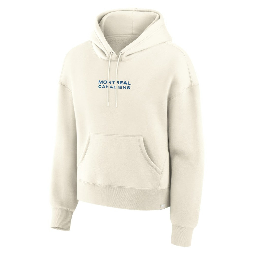 Montreal Canadiens Fanatics Women's Neutral Zone Legacy Hoodie - Cream - NHL 2001708785