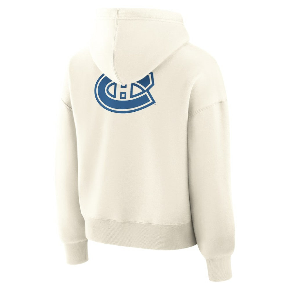 Montreal Canadiens Fanatics Women's Neutral Zone Legacy Hoodie - Cream - NHL 2001708785
