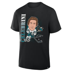 Macklin Celebrini San Jose Sharks Fanatics Caricature Player T-Shirt - Black - NHL 2001709056
