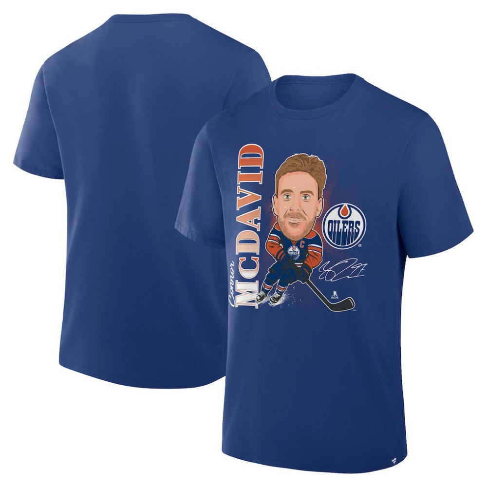 Connor McDavid Edmonton Oilers Fanatics Caricature Player T-Shirt - Royal - NHL 2001709059