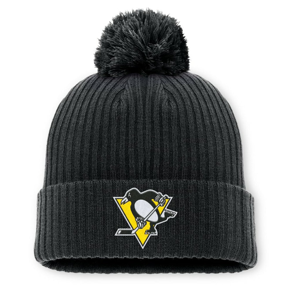 Pittsburgh Penguins Fanatics 2025 NHL Global Series Sweden Cuffed Knit Hat with Pom - Black - NHL 2001712891