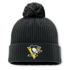 Pittsburgh Penguins Fanatics 2025 NHL Global Series Sweden Cuffed Knit Hat with Pom - Black - NHL 2001712891