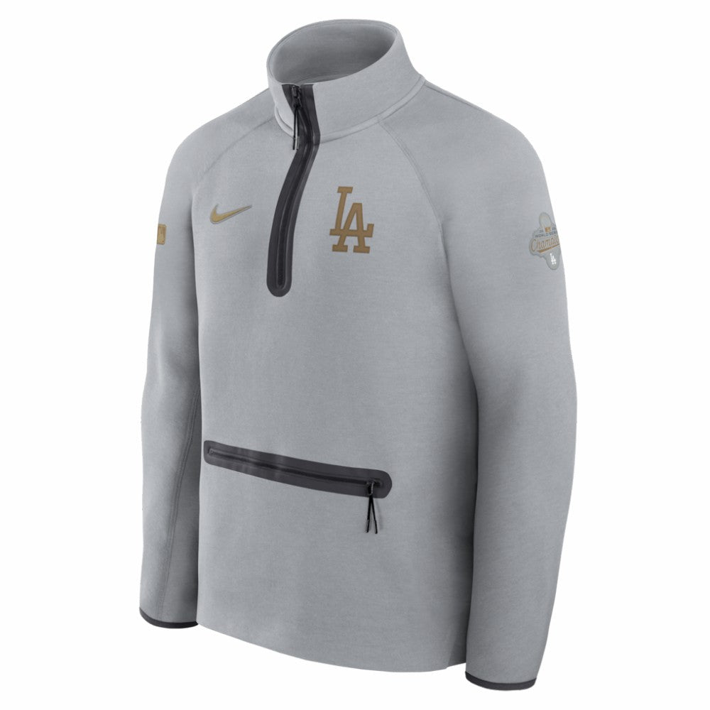 Los Angeles Dodgers Nike 2026 Gold Collection Tech Fleece Half-Zip Pullover - Gray - Nike Discount