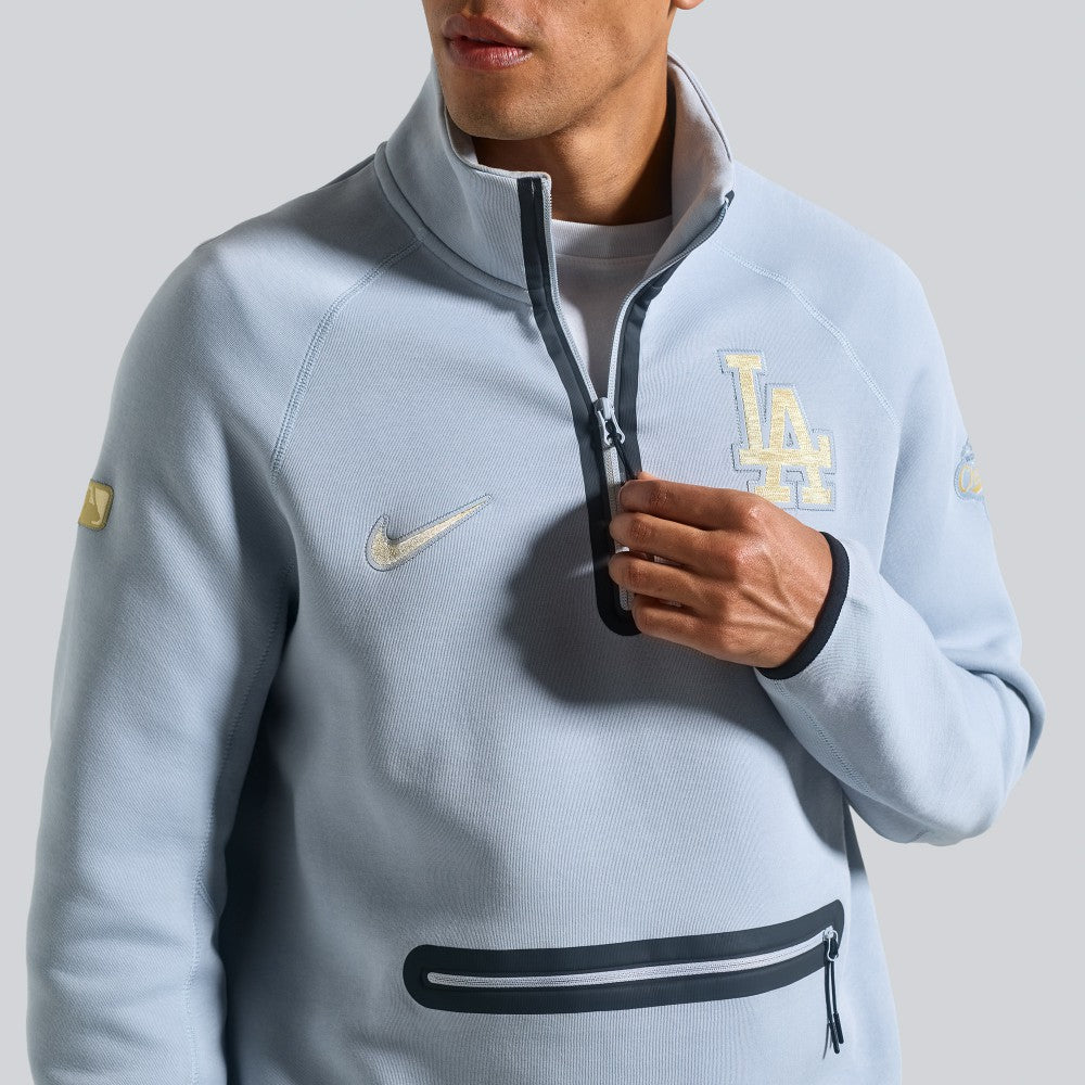 Los Angeles Dodgers Nike 2026 Gold Collection Tech Fleece Half-Zip Pullover - Gray - Nike Discount