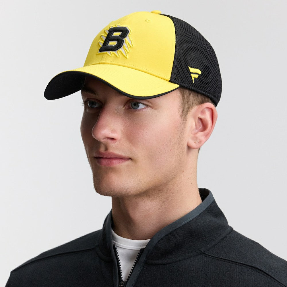Boston Bruins Fanatics 2026 NHL Stadium Series Authentic Pro Adjustable Trucker Hat - Gold/Black - NHL 2001716787
