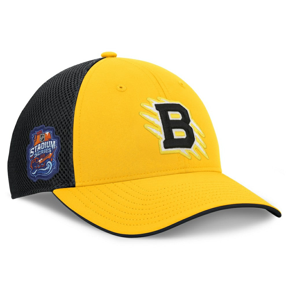Boston Bruins Fanatics 2026 NHL Stadium Series Authentic Pro Adjustable Trucker Hat - Gold/Black - NHL 2001716787