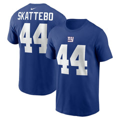 Nike Cam Skattebo New York Giants Name & Number T-Shirt Royal