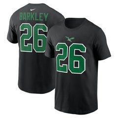 Nike Saquon Barkley Philadelphia Eagles Player Name & Number T-Shirt Black