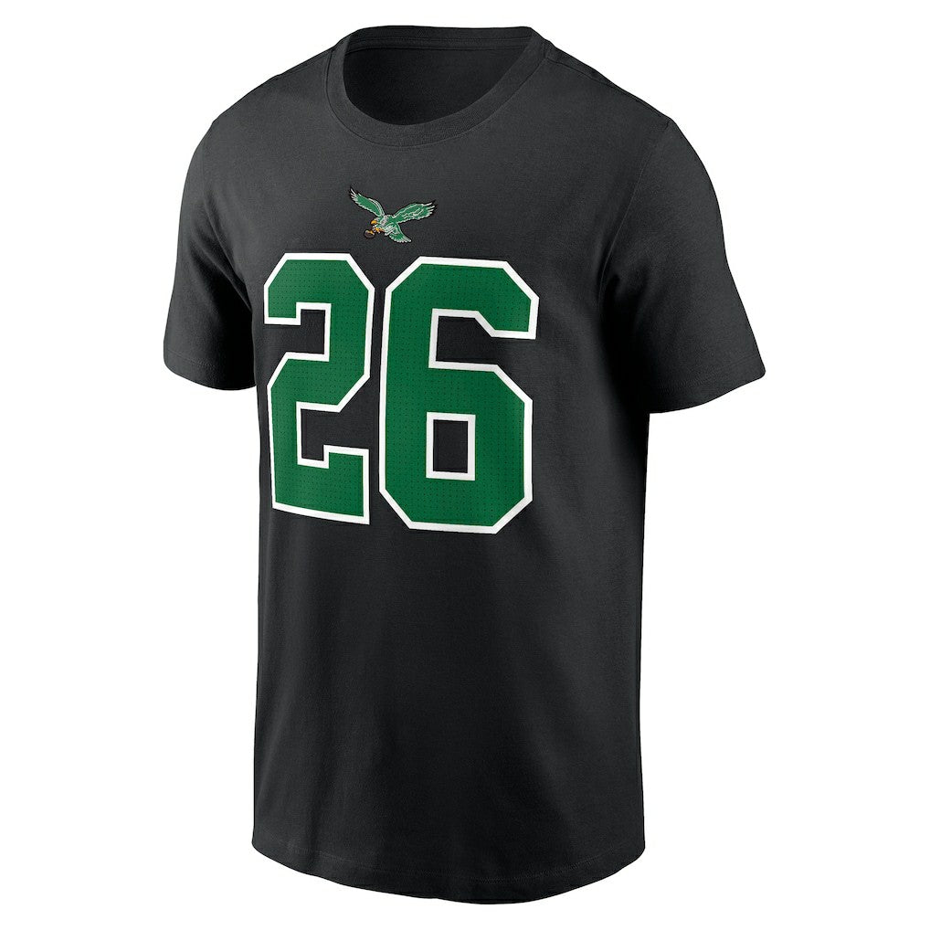 Nike Saquon Barkley Philadelphia Eagles Player Name & Number T-Shirt Black
