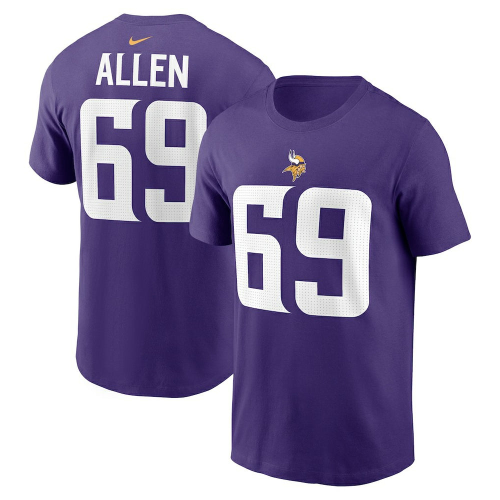 Nike Jared Allen Minnesota Vikings Retired Player Name & Number T-Shirt Purple