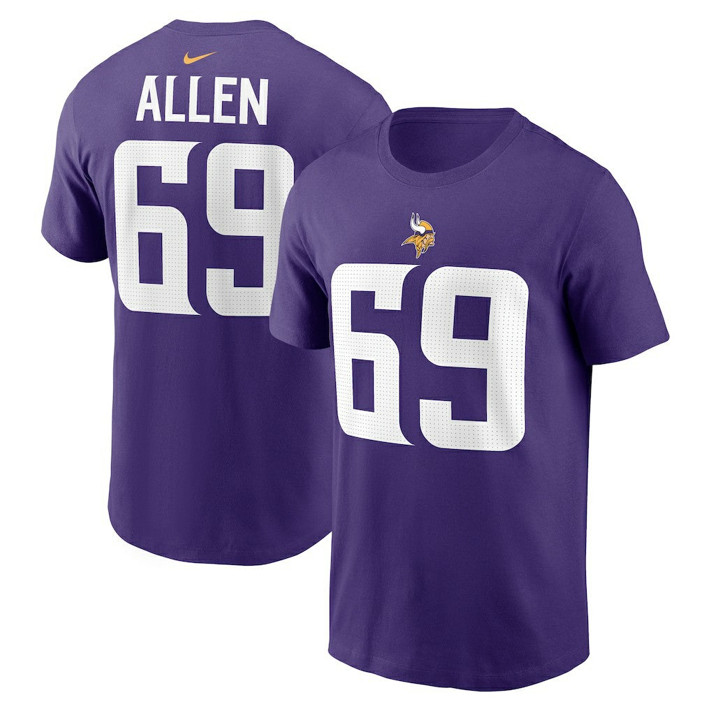 Nike Jared Allen Minnesota Vikings Retired Player Name & Number T-Shirt Purple