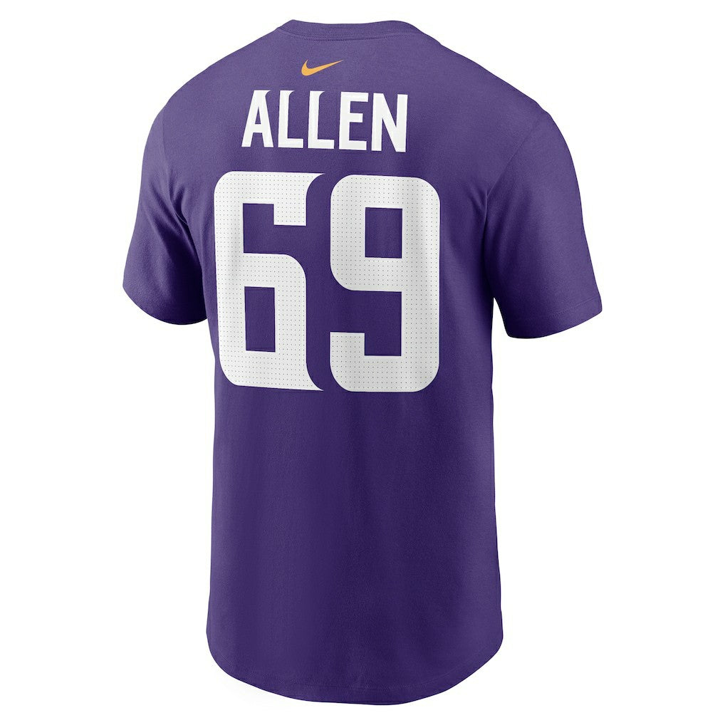 Nike Jared Allen Minnesota Vikings Retired Player Name & Number T-Shirt Purple