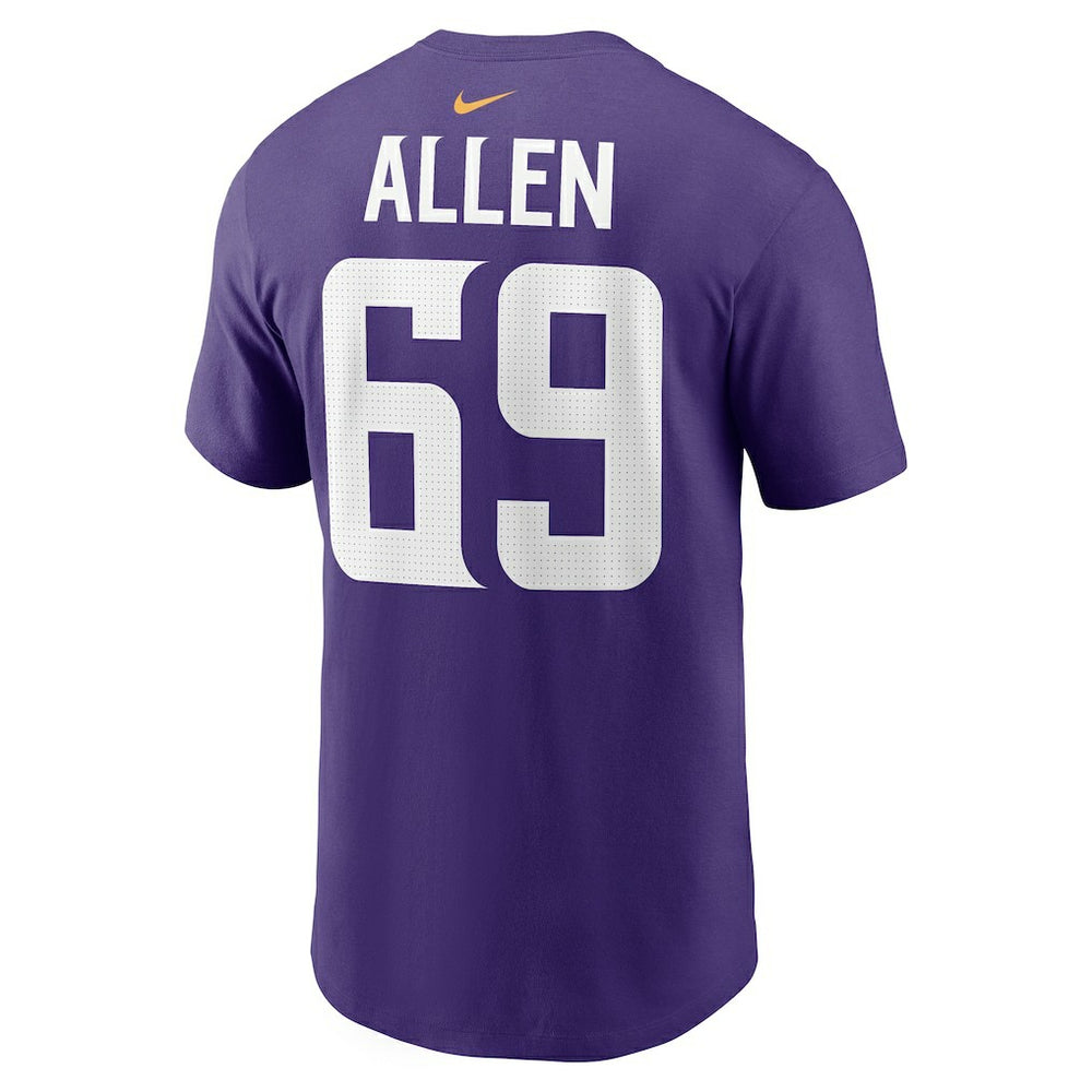 Nike Jared Allen Minnesota Vikings Retired Player Name & Number T-Shirt Purple
