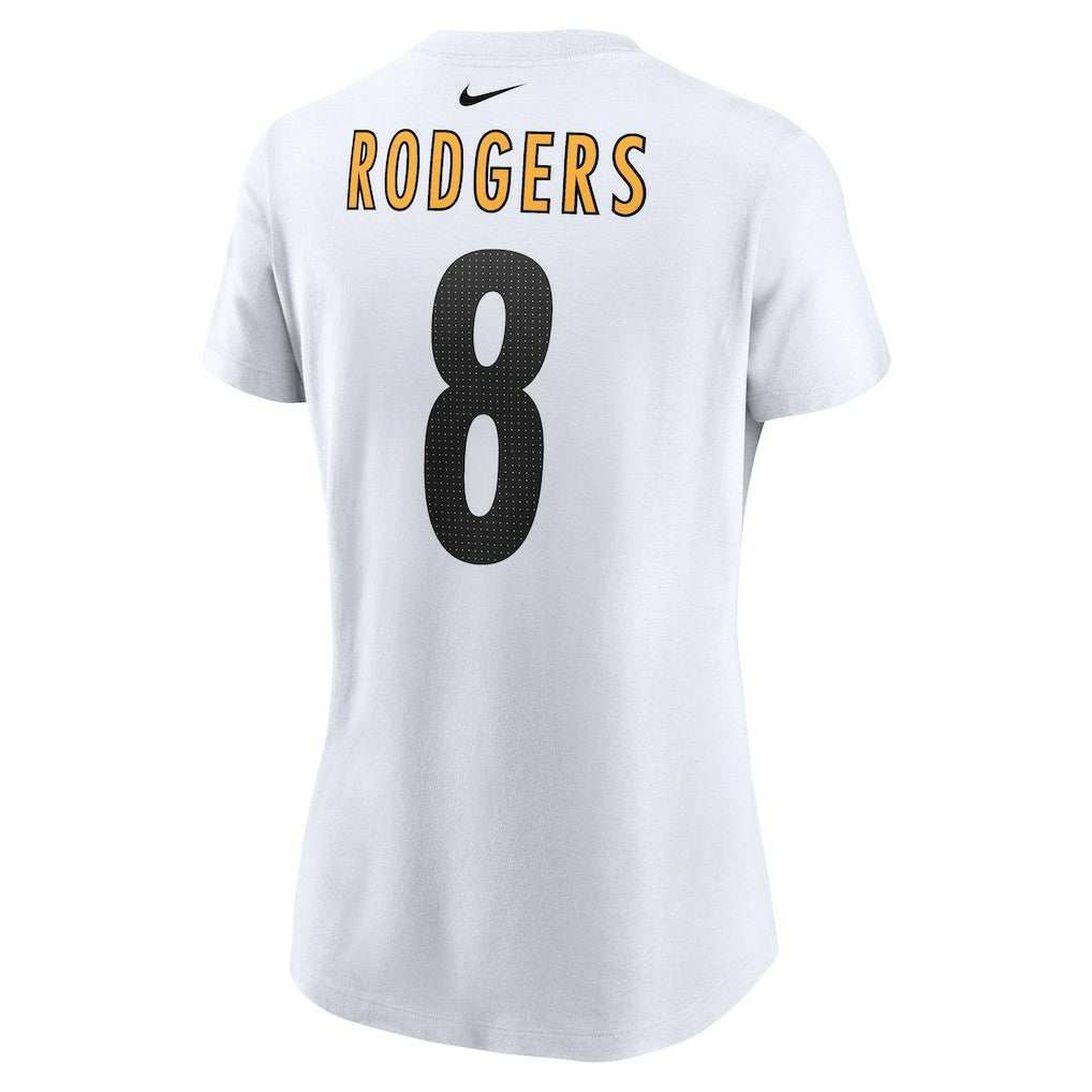 Nike Aaron Rodgers Pittsburgh Steelers Women's Name & Number T-Shirt White