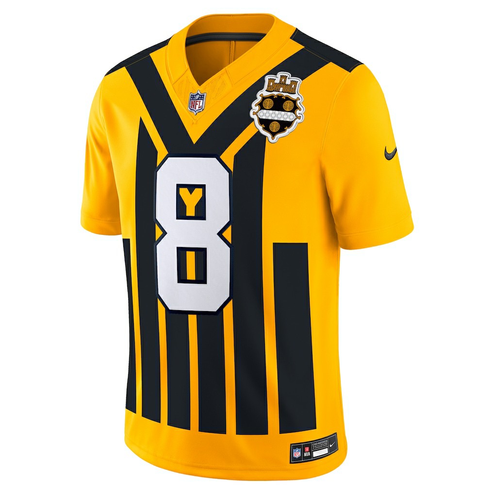 Nike Aaron Rodgers Pittsburgh Steelers Alternate Vapor F.U.S.E. Limited Jersey Gold