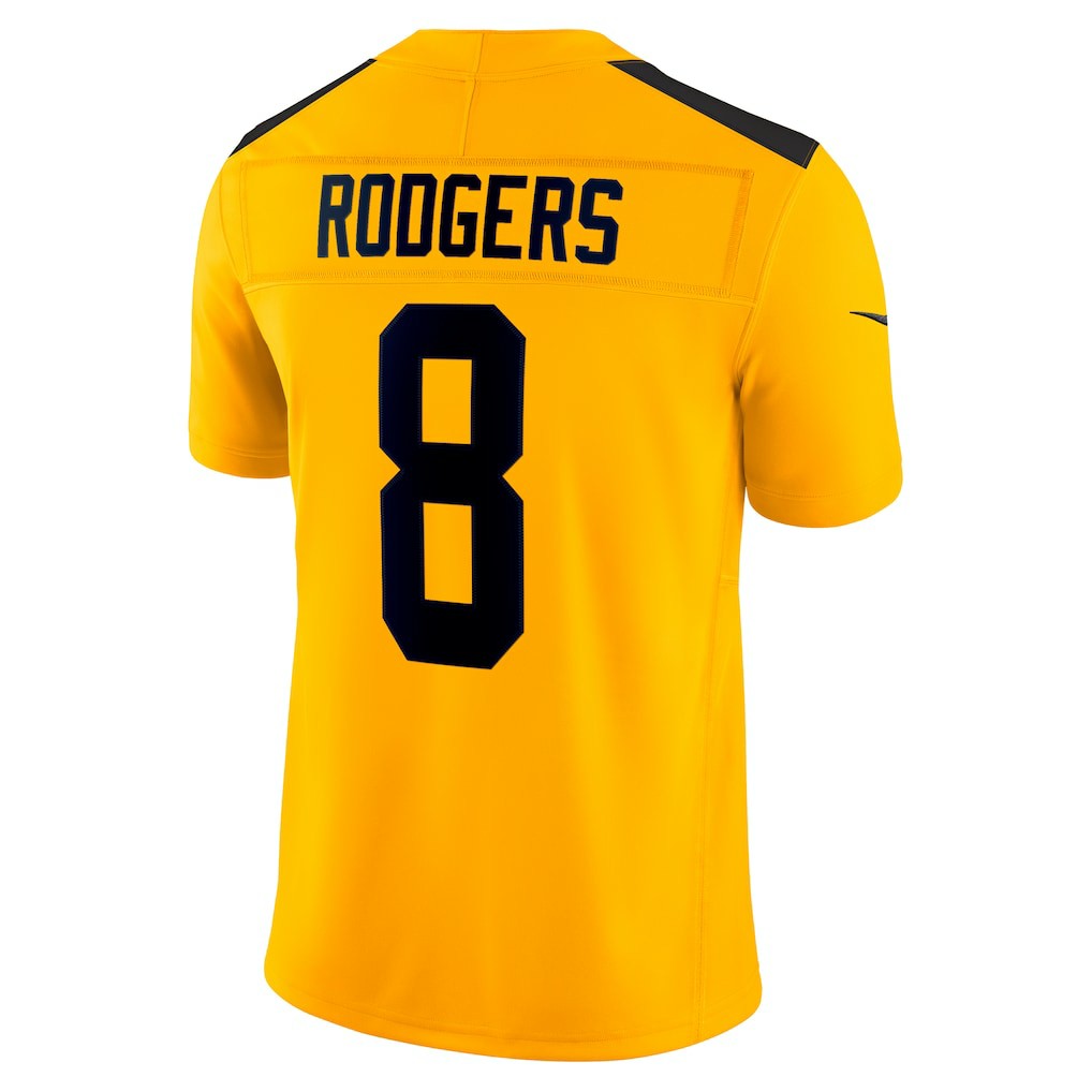 Nike Aaron Rodgers Pittsburgh Steelers Alternate Vapor F.U.S.E. Limited Jersey Gold