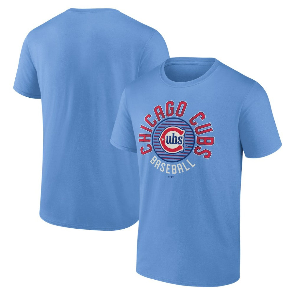Chicago Cubs Fanatics Alt Circle T-Shirt - Light Blue - Fanatics Lifestyle
