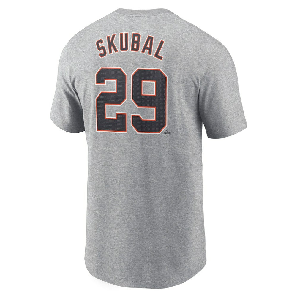 Tarik Skubal Detroit Tigers Nike Fuse Name & Number T-Shirt - Gray - Nike Sale