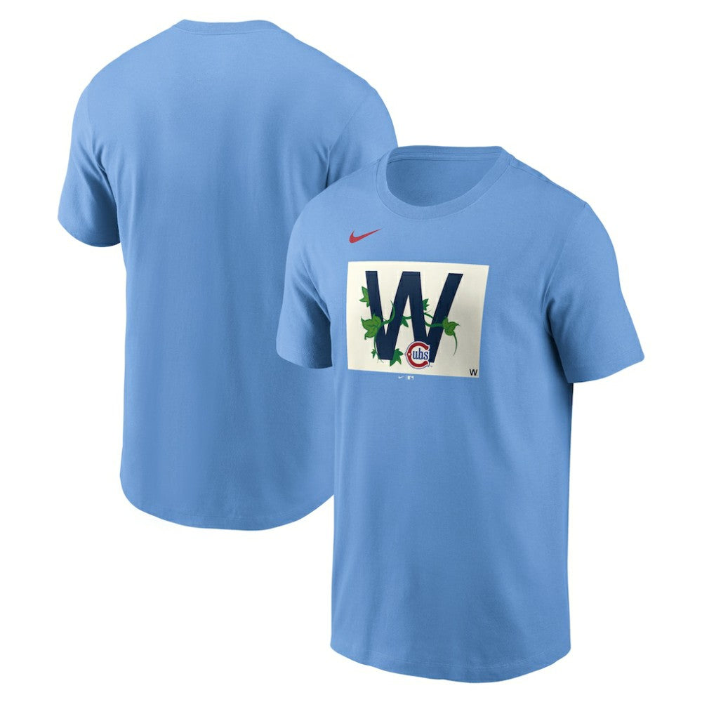 Chicago Cubs Nike Alt Ivy W Flag T-Shirt - Light Blue - Nike Sale