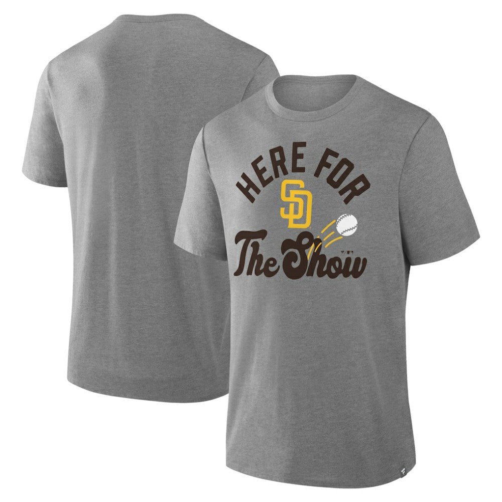 San Diego Padres Fanatics Nostalgia Tri-Blend T-Shirt - Heather Gray - Fanatics Online