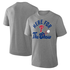Philadelphia Phillies Fanatics Nostalgia Tri-Blend T-Shirt - Heather Gray - Fanatics Discount