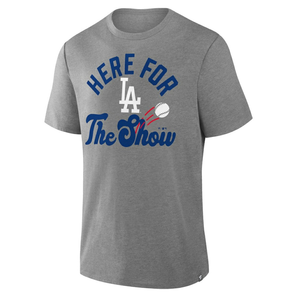 Los Angeles Dodgers Fanatics Nostalgia Tri-Blend T-Shirt - Heather Gray - Fanatics Discount