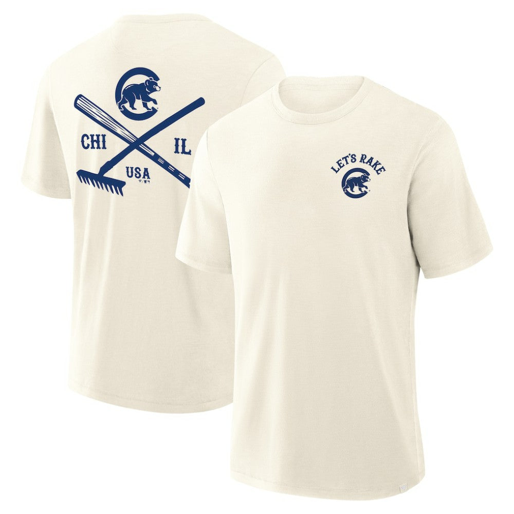 Chicago Cubs Fanatics Nostalgia Stadium Slub T-Shirt - Cream - Fanatics on Sale